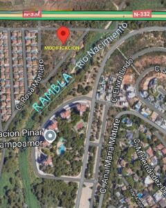 Zona de urbanización en Rio Nacimiento