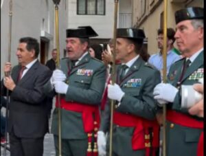 Mestre procesionando con la Hermandad del Prendimiminto esta Semana Santa