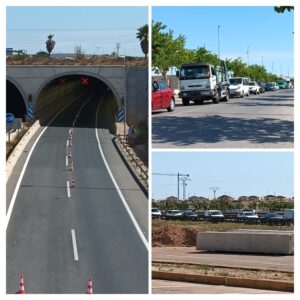 Corte de la AP7 y atsco en la N332 y Pilar de la Horada