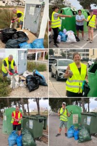 Algunos de los participantes en la recogida