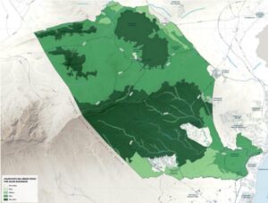 Área de interés ecológico que delimita el nuevo Parque Regional
