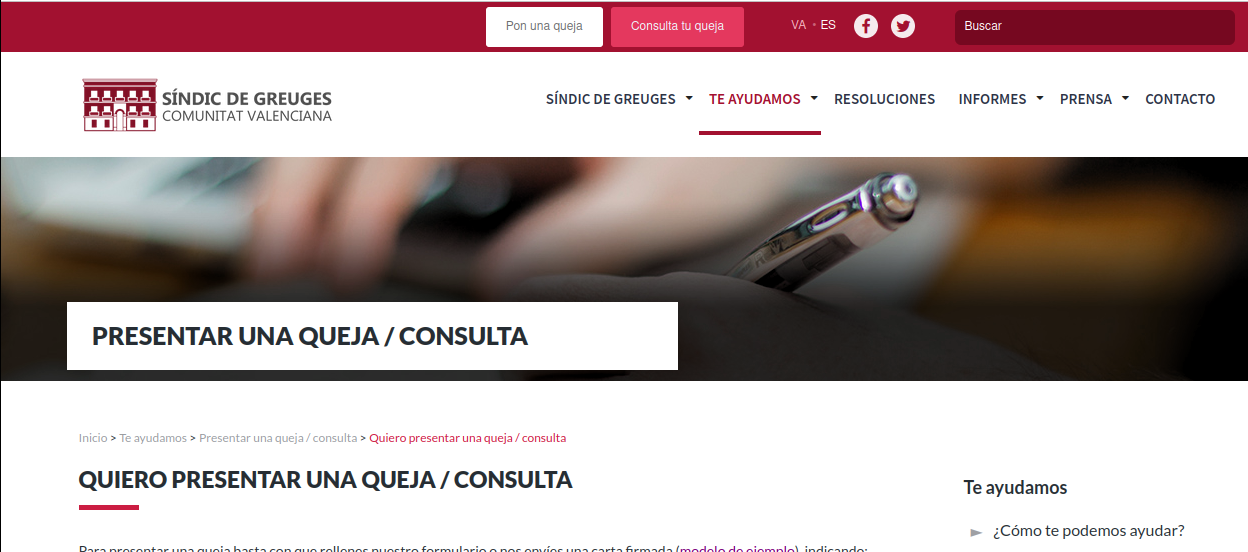 Pagina Sindic de Greuges